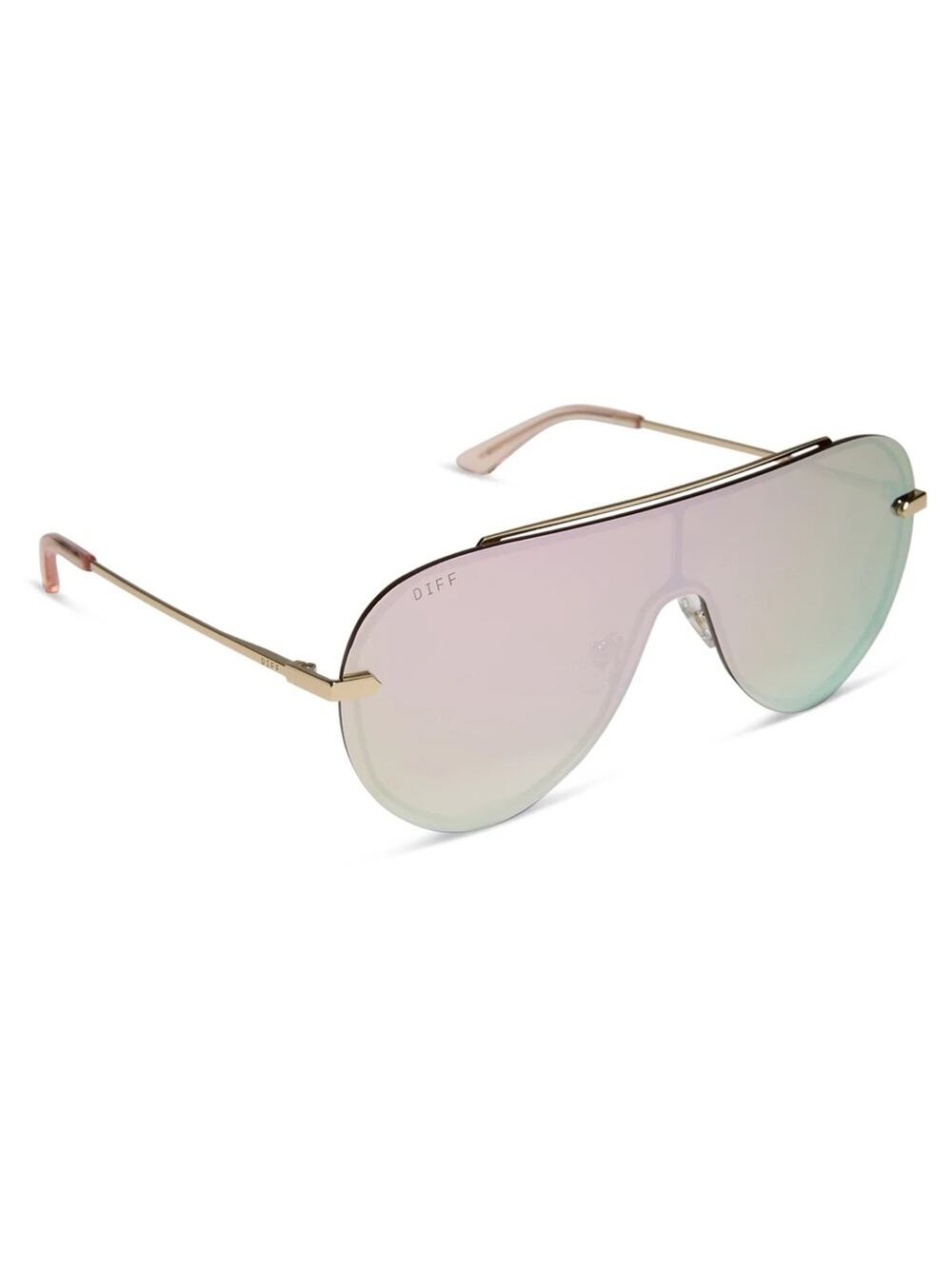 NEW DIFF Eyewear IMANI DE01-0637-GDCBN Gold Sunglasses Authentic